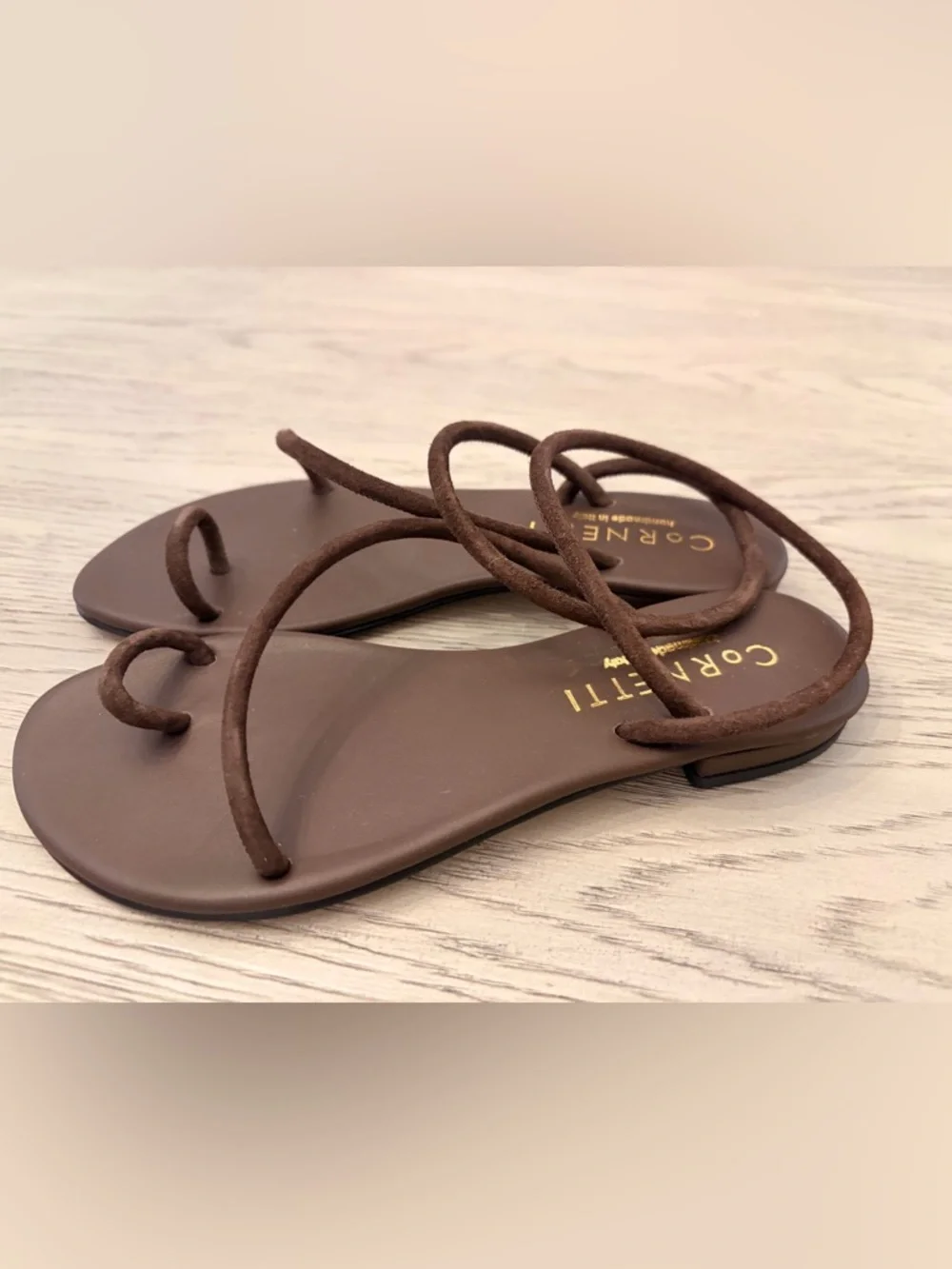 NWT CoRNETTI Romelide Sandal In Chocolate Size 36 (6) - Picture 3 of 11
